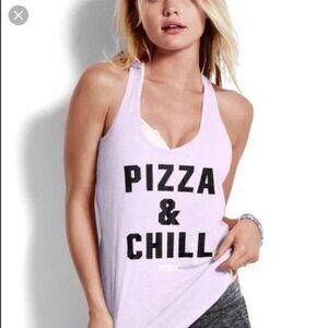 PINK Victoria's Secret Pizza & Chill Pastel Purple Tank Top